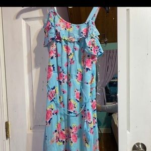 Justice blue floral dress